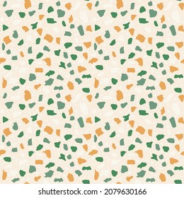 Patterned mosaics stone and terrazzo tiles. Different colored chips  from recycled glass, stone, marble, quartz and granite. Outdoor surface furniture. vintage seamless pattern  in pastel color.
