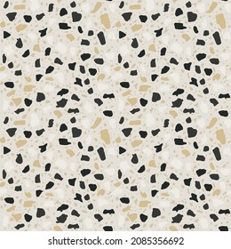 Patterned mosaics stone and terrazzo tiles. Different colored chips  from recycled glass, stone, marble, quartz and granite. Outdoor surface furniture. vintage seamless pattern  in pastel color.