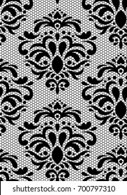 Patterned net in the Baroque style. Suitable for curtains, wallpaper, fabric, wrapping paper.
