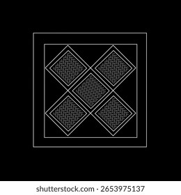 patterned, old, minimal, line, frame, background, art, weaving, yarn, thread, grunge, woven, style, trendy, ornament, clothing, element, classic, grey, repeat, all over, illustration, texture, wallpap