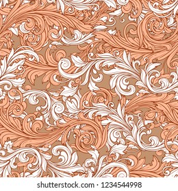 Patterned ornate seamless pattern in vintage style
