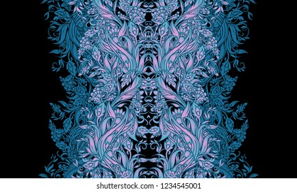 Patterned ornate seamless pattern in vintage style