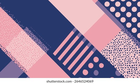 As formas padronizadas se sobrepõem diagonalmente criando um design de plano de fundo abstrato geométrico.