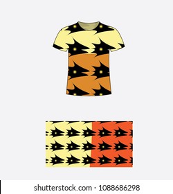 patterned shirt. T-shirt sport design. male shirt. Vector drawing