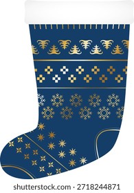 Patterned sock for Christmas gifts design