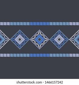 Patterned squares. Ethnic boho seamless pattern. Patchwork texture. Weaving. Traditional ornament. Tribal pattern. Folk motif. Can be used for wallpaper, textile, wrapping, web.