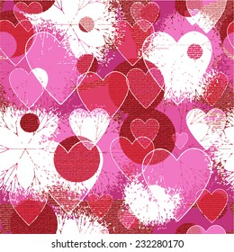 Patterned texture "Valentine's Day" in the form of square tiles