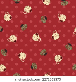 Patterned with traditional Japanese mosquito-repellent incense,