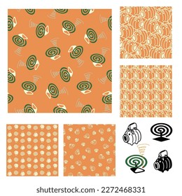 Patterned with traditional Japanese mosquito-repellent incense,