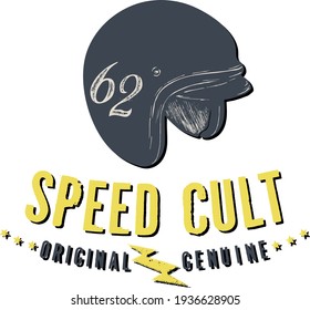 Patterned vector design of biker cafe