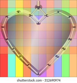 Patterned vector drawing in the form of square tiles