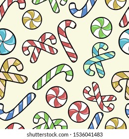 Patterned vector illustration of Christmas sweets