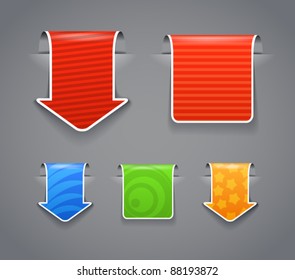 Patterned vector labels with white boarder clip-art. You can place your content on them