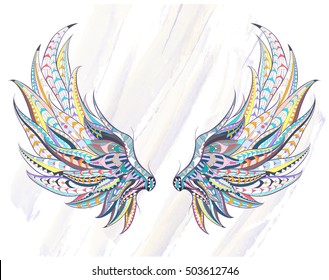 Patterned wings the grunge