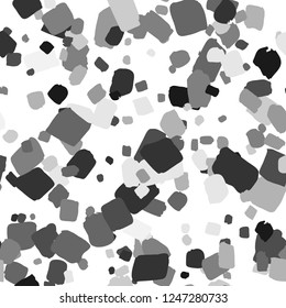 Patterno terrazzo-style. Geometric abstract shapes. Vector hand drawn pattern grey collor, eps 10