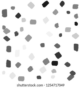 Patterno terrazzo-style. Geometric abstract shapes. Vector hand drawn pattern grey collor, eps 10