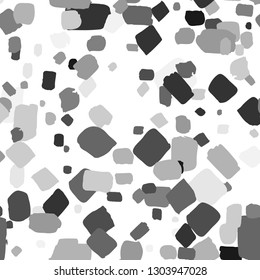 Patterno terrazzo-style. Geometric abstract shapes. Vector hand drawn pattern grey collor, eps 10