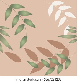 patrón, color pastel. Antecedentes, papel mural, plantas, verde, diseño de moda. Pantone 2021