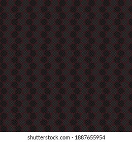 Patterns of black and red hexagon fabric fibers, Abstract vector backgrounds.