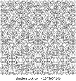 Patrones ilustración en blanco y negro para colorear