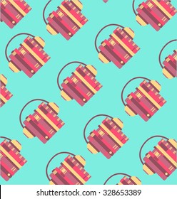 patterns books with headphones