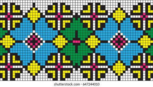 Patterns in the box for embroidery color pattern