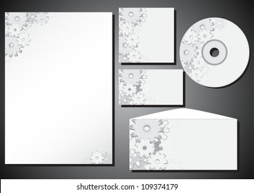 Patterns of business style form, card, CD, stationery, envelope