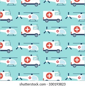 patterns of car and helicopter ambulance