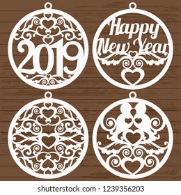 patterns of christmas balls for laser cutting