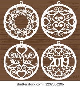 patterns of christmas balls for laser cutting