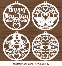 patterns of christmas balls for laser cutting