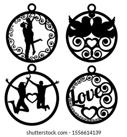 patterns of christmas balls for laser cutting