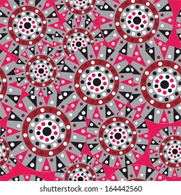 patterns with circles on pink background