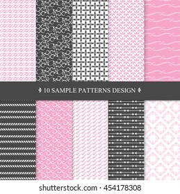 patterns collection sample vector design.