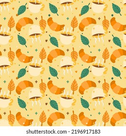 Patterns for decorating fabrics, printing on fabrics. Autumn seamless pattern.