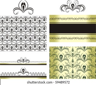 Patterns for decorative borders and frames. Vector