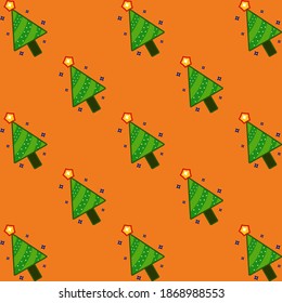 patterns design with Christmas tree. wallpaper, ornament and seamless.