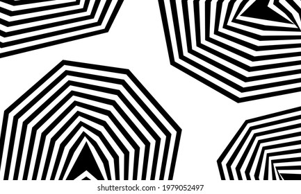 patterns with distortion in the style of op art black and white wallpaper for design