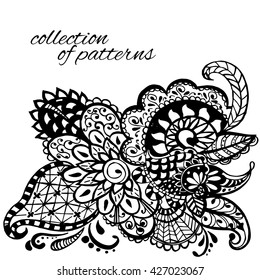 Patterns drawn vector. Print for cards, posters or clothing. The image for the cover of a notebook or journal. Tattoo.