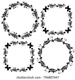 patterns from elements of a mural on a white background
