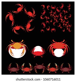  Patterns and elements for registration crabs.