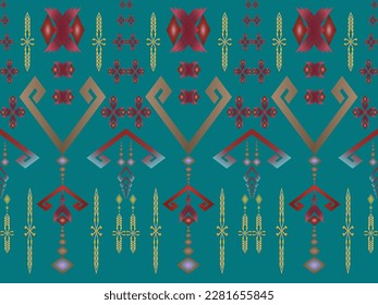 patterns ethnic oriental iKat pattern traditional design for background backdrop carpet wallpaper clothing batik fabric tribal textile vector illustration.
