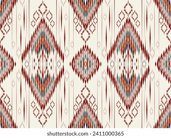 Patterns ethnic oriental iKat pattern traditional design for background backdrop carpet wallpaper clothing batik fabric tribal textile vector illustration ikat print embroidery style for  decorations 
