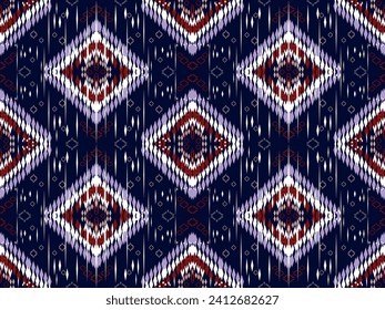 Patterns ethnic oriental iKat pattern traditional design for background backdrop carpet wallpaper clothing batik fabric tribal textile vector illustration ikat print embroidery style for  decorations 