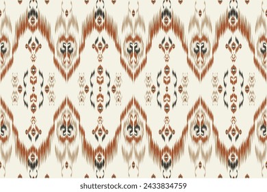 Patterns ethnic oriental iKat pattern traditional design for background backdrop carpet wallpaper clothing batik fabric tribal textile vector illustration ikat print embroidery style for  decorations 