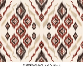 Muster ethnisch orientalisch iKat Muster traditionelles Design für Hintergrund Hintergrund Teppich Tapete Kleidung Batik Stoff Stamm Textil Vektorgrafik IKAT-Druck Stickerei Stil für Dekorationen 