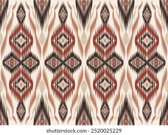 Patterns ethnic oriental iKat pattern traditional design for background backdrop carpet wallpaper clothing batik fabric tribal textile vector illustration embroidery ikat style for home decorations.