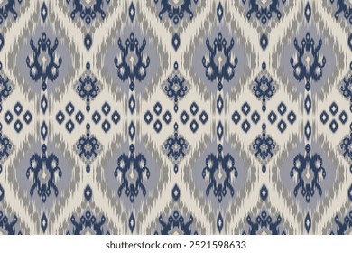Padrões étnico oriental padrão de Kat design tradicional para pano de fundo tapete papel de parede vestuário tecido batik tribal têxtil vetor ilustração ikat impressão bordado estilo para decorações 