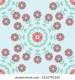 Patterns for fabrics were created using traditional Uzbek ornaments, suzani, or suzane. Digital patterns for the fashion industry.	