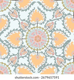 Patterns for fabrics were created using traditional Uzbek ornaments, suzani, or suzane. Digital patterns for the fashion industry